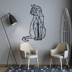 Cute Cat Geometric Wall Sticker