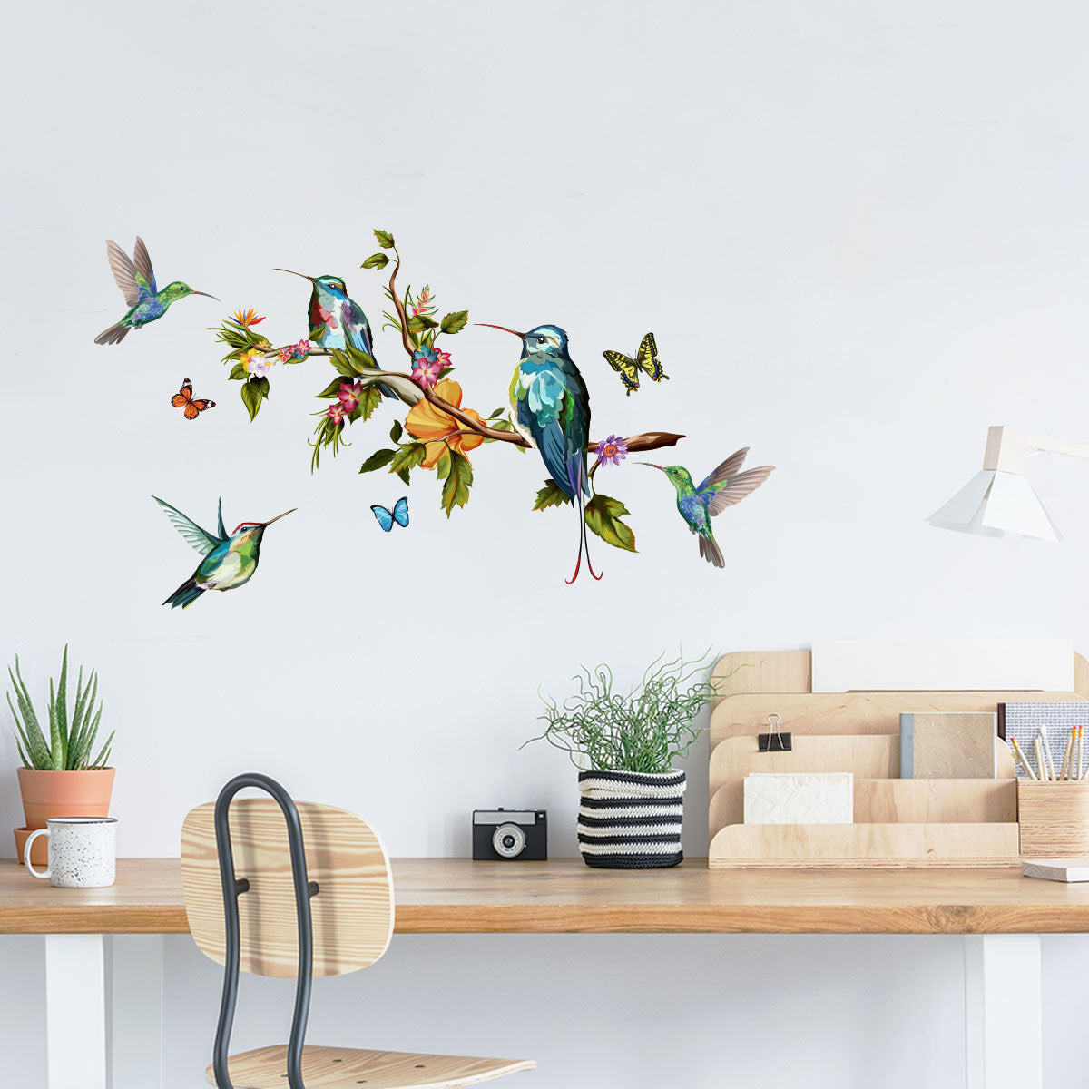 Colorful Butterfly & Bird Wall Sticker