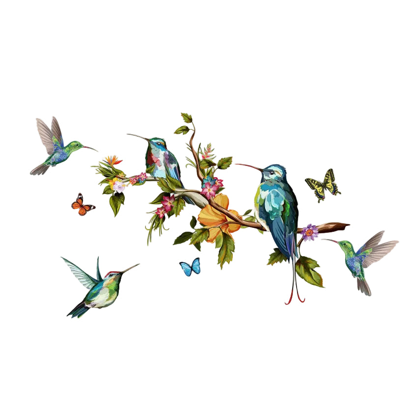 Colorful Butterfly & Bird Wall Sticker