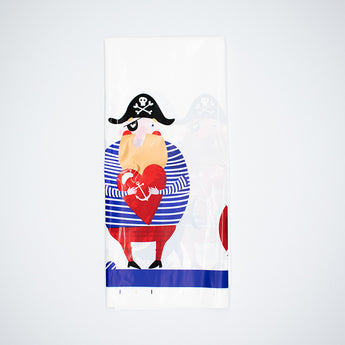 Disposable Pirate Party Decorations Disposable Paper Plates, Tablecloths, Paper Bags, Cake Inserts - Styloqs