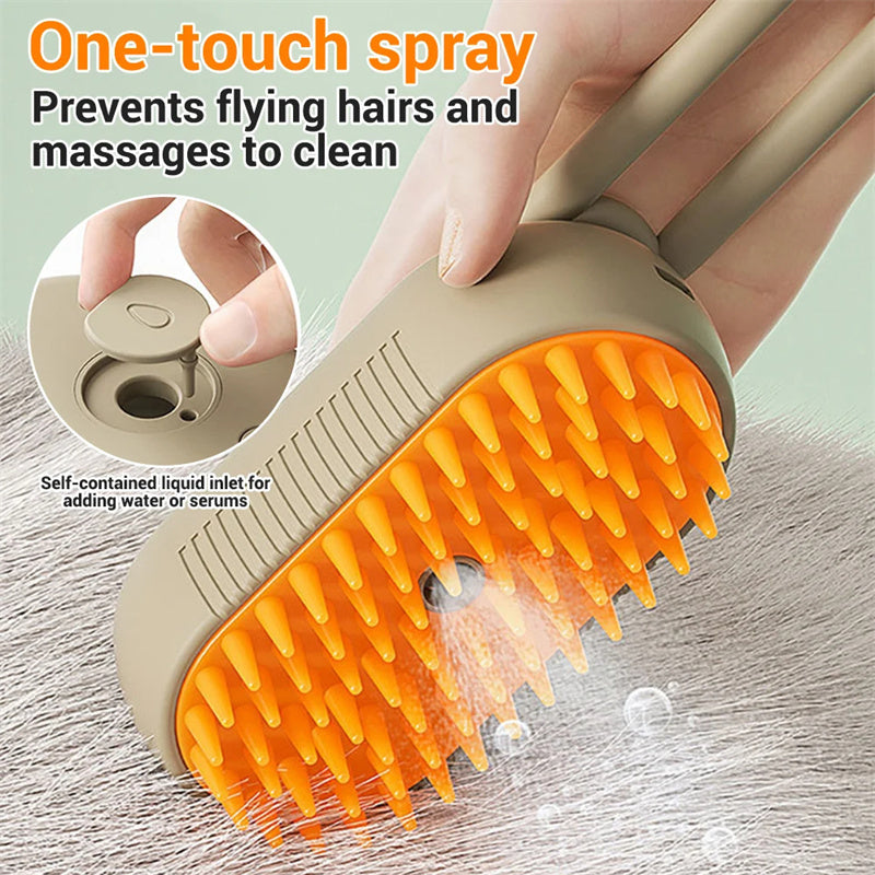 Cat Steam Brush Steamy Dog Brush 3 In 1 Electric Spray Cat Hair Brushes For Massage Pet Grooming Comb Hair Removal Combs Pet Products - Styloqs