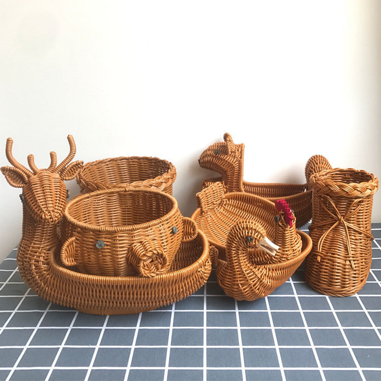 Creative Rattan Fruit Basket