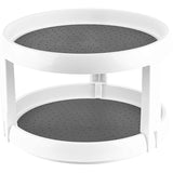 Two Level Storage Turntable - Multi Level Rotary Kitchen Spice Manager for Cabinets, Pantries, Bathrooms, Refrigerators - Styloqs