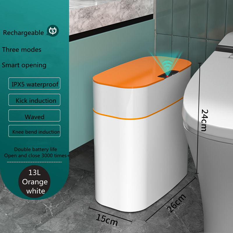 Smart Trash Can With Lid For Bedroom And Living Room Kitchen Storage Box Trash Can Induction Small Car Box Automatic Smart Dustbin Smart Trash Bin - Styloqs