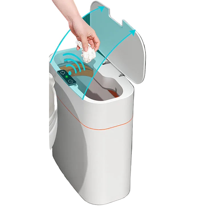 Smart Trash Can With Lid For Bedroom And Living Room Kitchen Storage Box Trash Can Induction Small Car Box Automatic Smart Dustbin Smart Trash Bin - Styloqs