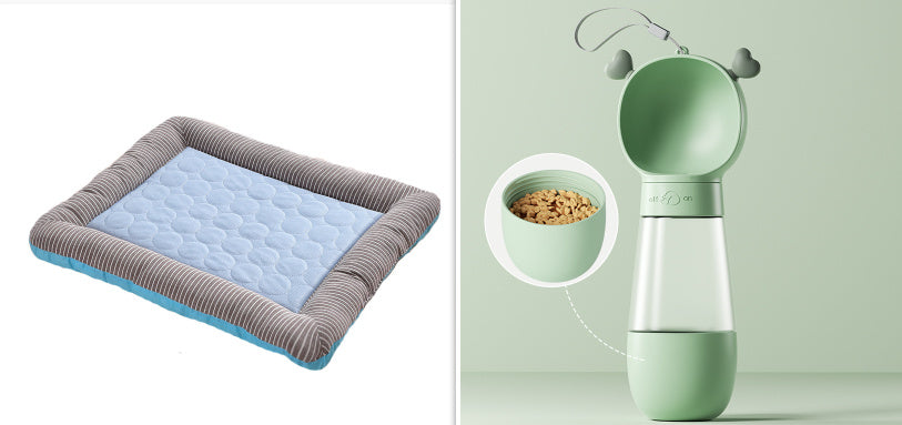 Pet Cooling Pad Bed For Dogs Cats Puppy Kitten Cool Mat Pet Blanket Ice Silk Material Soft For Summer Sleeping  Blue Breathable - Styloqs