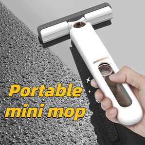 New Portable Self-NSqueeze Mini Mop, Lazy Hand Wash-Free Strong Absorbent Mop Multifunction Portable Squeeze Cleaning Mop Desk Window Glass Cleaner Kitchen Car Sponge Cleaning Mop Home Cleaning Tools - Styloqs