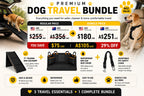 Premium Dog Travel Bundle — 71" Ramp, Seat Belts & Waterproof Cover