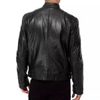 Men’s PU Leather Zipper Cardigan Jacket