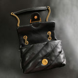 New High Quality Sheepskin Pinko Same Style Puff Pillow Bag Mini Crossbody Chain Puff Swallow Bag Women's Bag - Styloqs