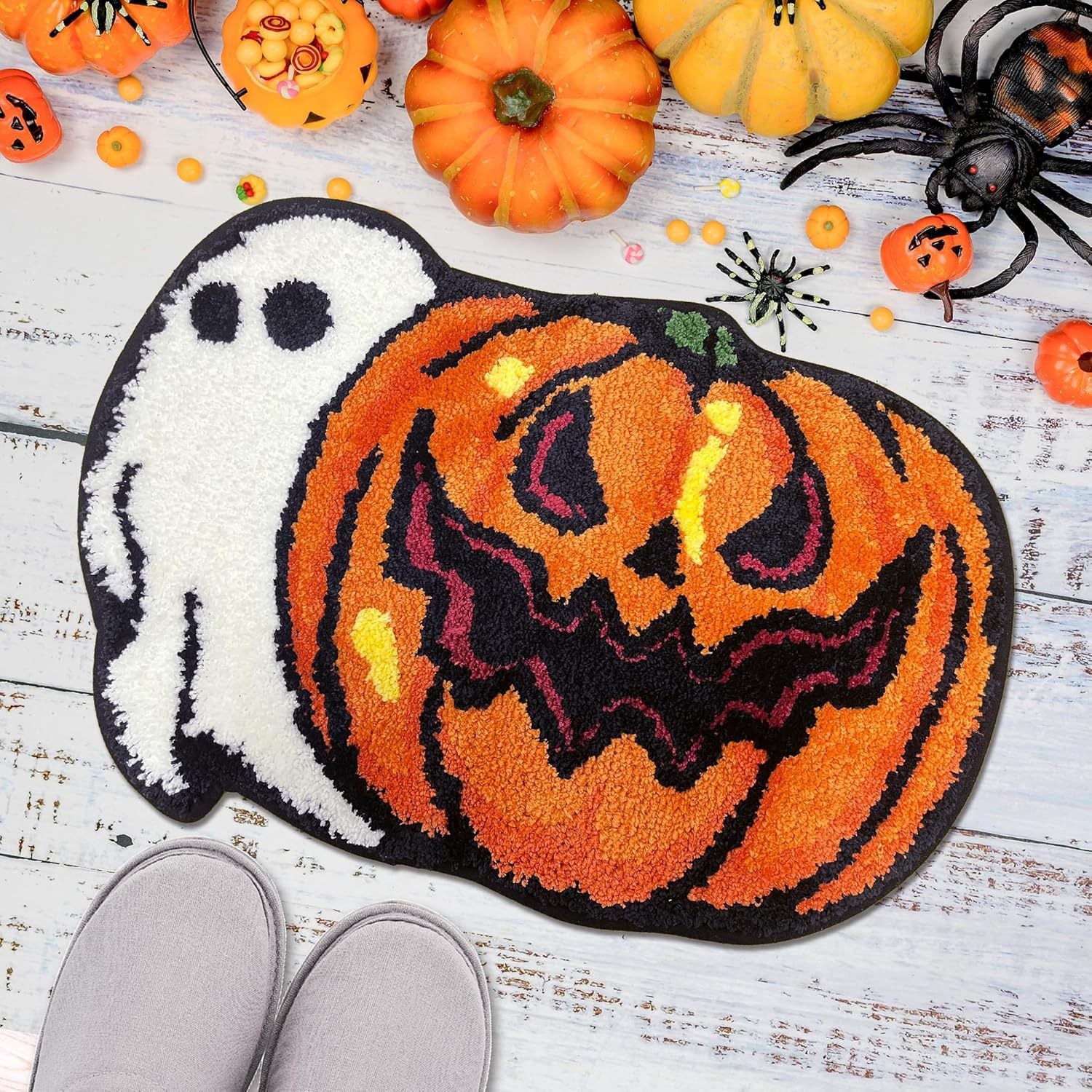 American-Style Halloween Ghost Cashmere Mat