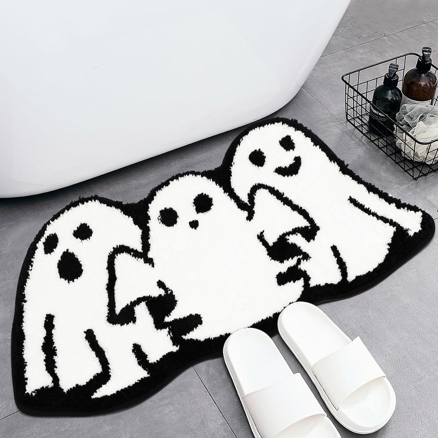 American-Style Halloween Ghost Cashmere Mat