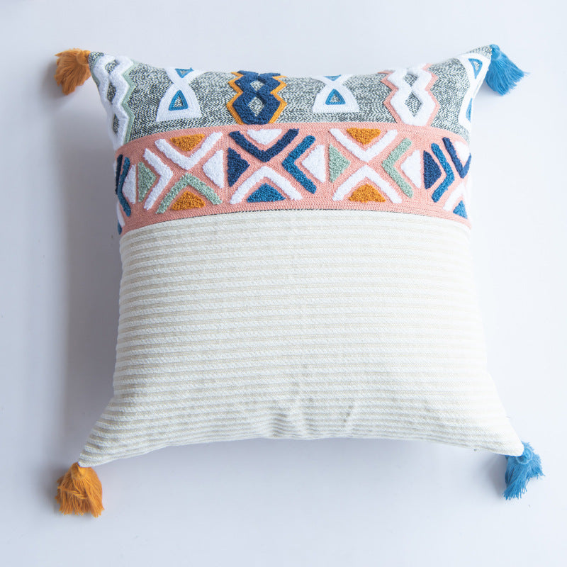 Tufted Bohemian Cushion Cover