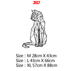 Cute Cat Geometric Wall Sticker