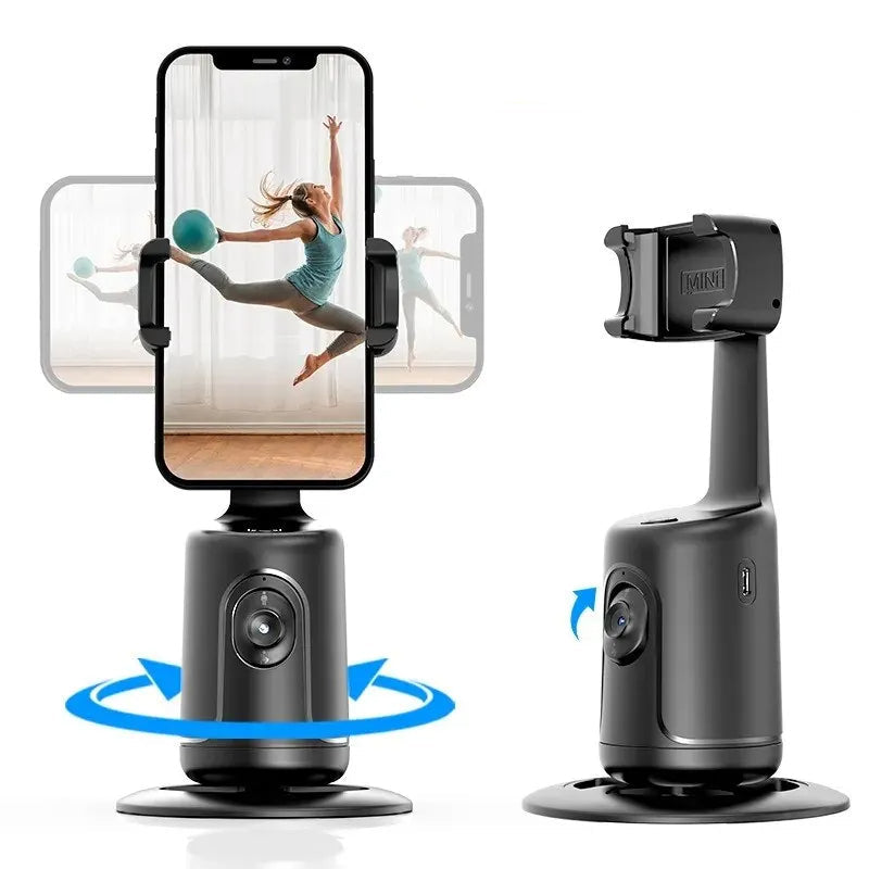 360 Auto Face Tracking Gimbal AI Smart Gimbal Face Tracking Auto Phone Holder For Smartphone Video Vlog Live Stabilizer Tripod - Styloqs