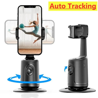 360 Auto Face Tracking Gimbal AI Smart Gimbal Face Tracking Auto Phone Holder For Smartphone Video Vlog Live Stabilizer Tripod - Styloqs