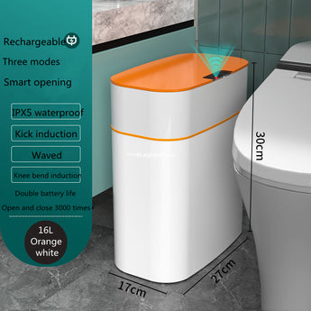 Smart Trash Can With Lid For Bedroom And Living Room Kitchen Storage Box Trash Can Induction Small Car Box Automatic Smart Dustbin Smart Trash Bin - Styloqs